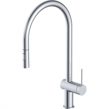 Vitruvius Raveno Single lever kitchen mixer with high swivel spout and pull out spout Chrome